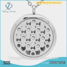 Novo estilo aço inoxidável óleo difusor Perfume Locket